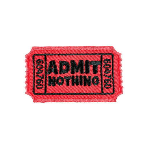 Field Trip Threads-Admit Nothing Embroidered Iron-On Patch-patches + pins-gather here online