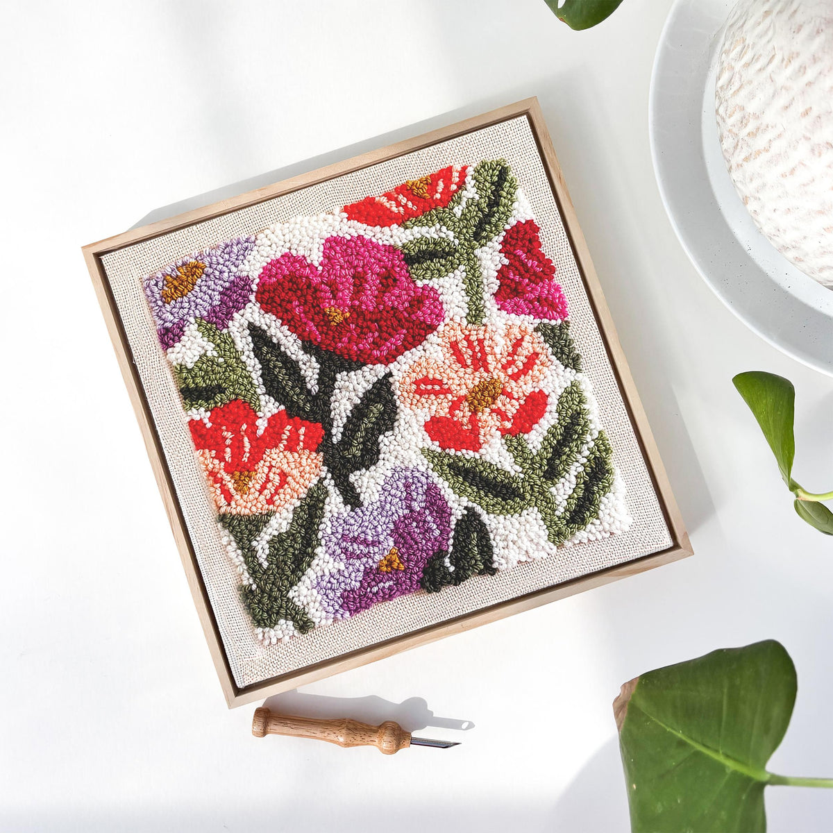 The Urban Acres-Wildflower Square Punch Needle Kit-craft kit-gather here online