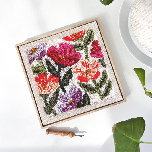 The Urban Acres-Wildflower Square Punch Needle Kit-craft kit-gather here online