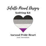 Juliette Pécaut Designs-Knitting Kit: Pride Hearts-knitting / crochet kit-Asexual-gather here online