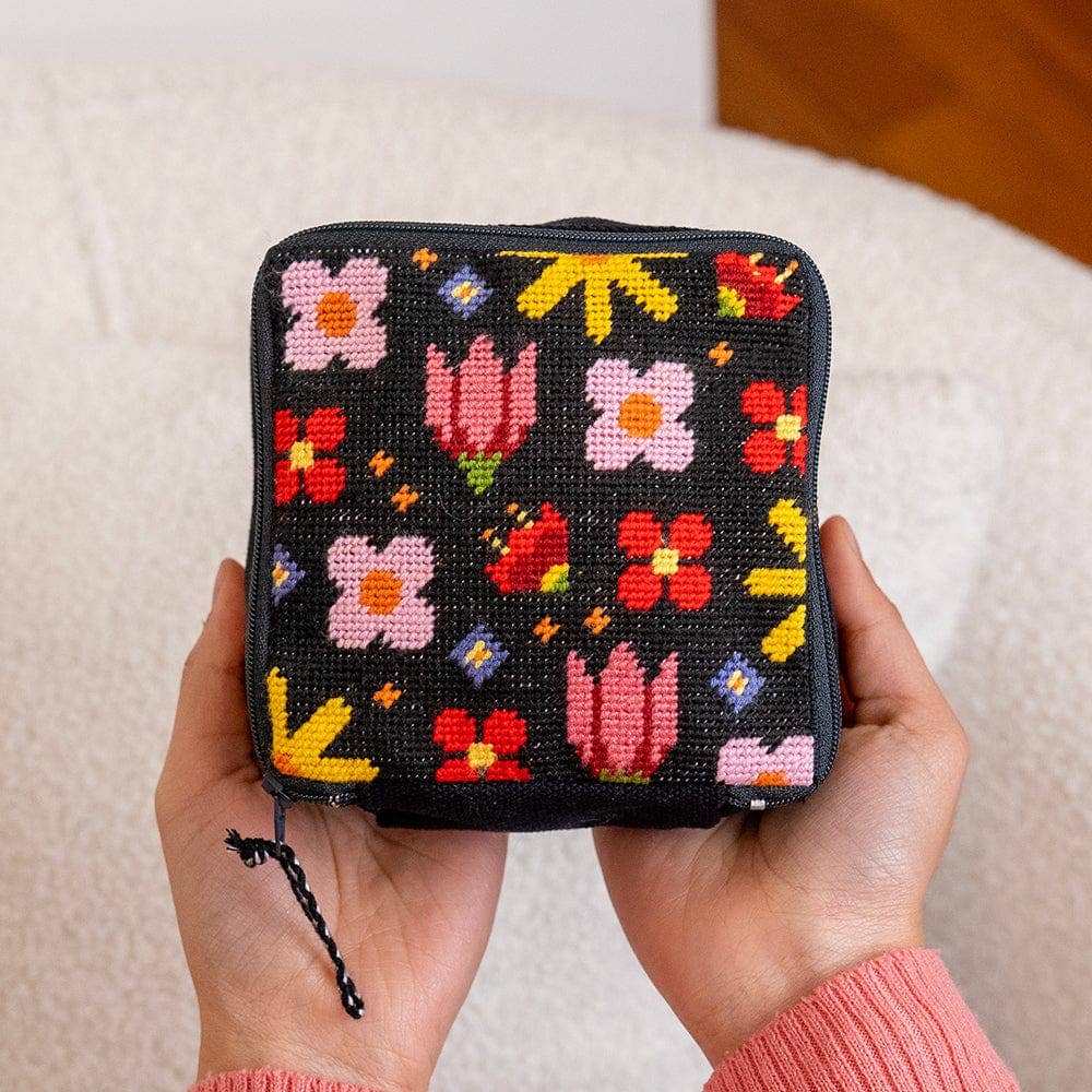 Craft Club-Pop Art Petals - Needlepoint Pouch Kit-craft kit-gather here online