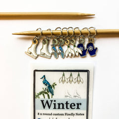 Firefly Notes-Winter Stitch Marker Pack-knitting notion-gather here online