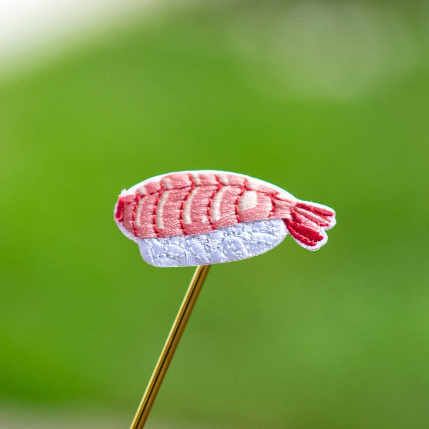 U PLUS INC-Shrimp Sushi Iron-On Patch-patches + pins-gather here online