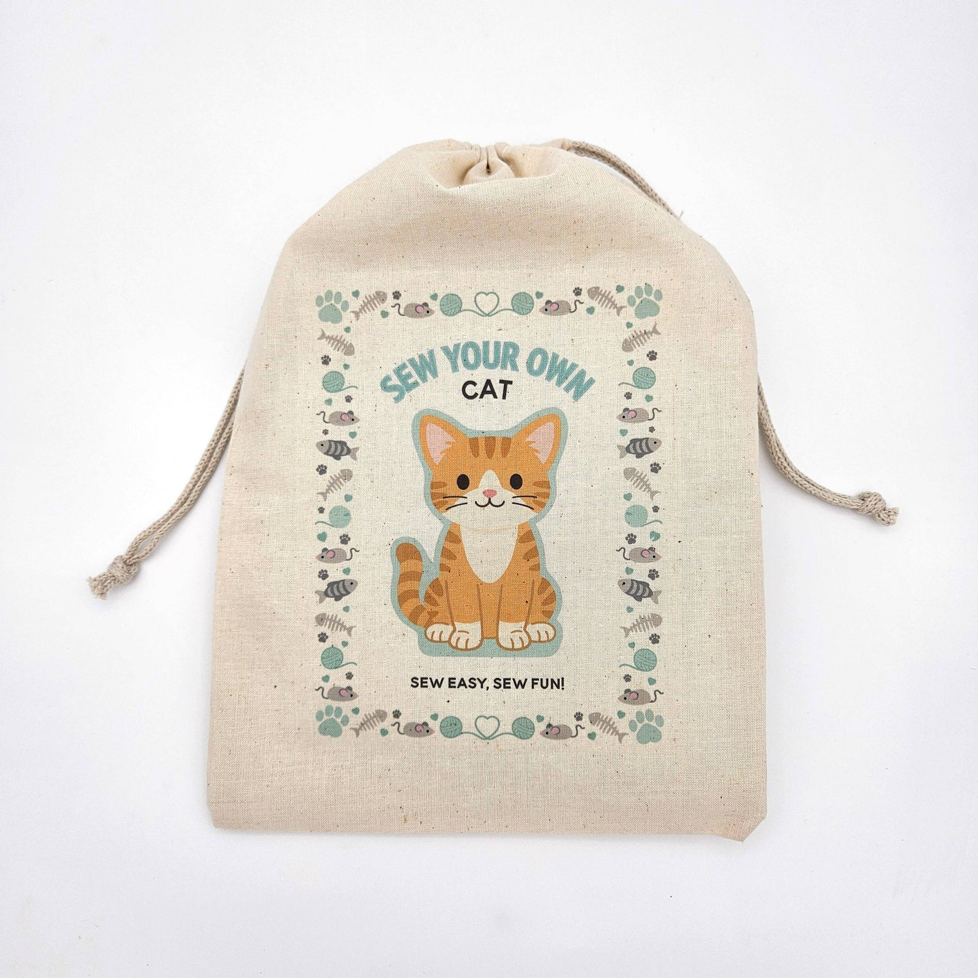 Nickwilljack-Sew Your Own Cat Complete Kit - Orange Cat-sewing kit-gather here online