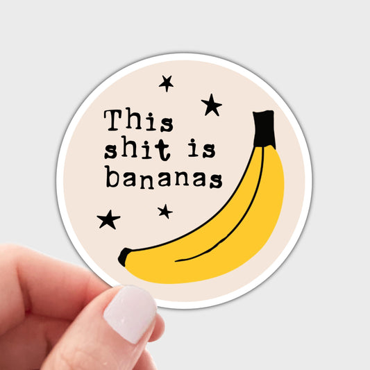 Yarnival-This Shit is Bananas Sticker-sticker-gather here online