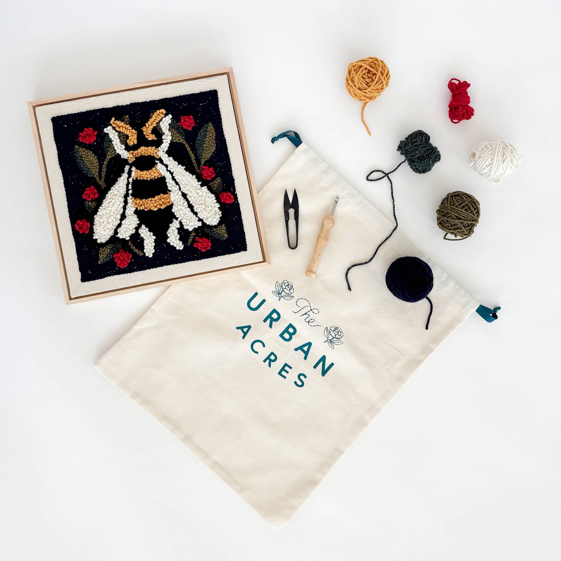 The Urban Acres-Spring Bee Punch Needle Kit-craft kit-gather here online