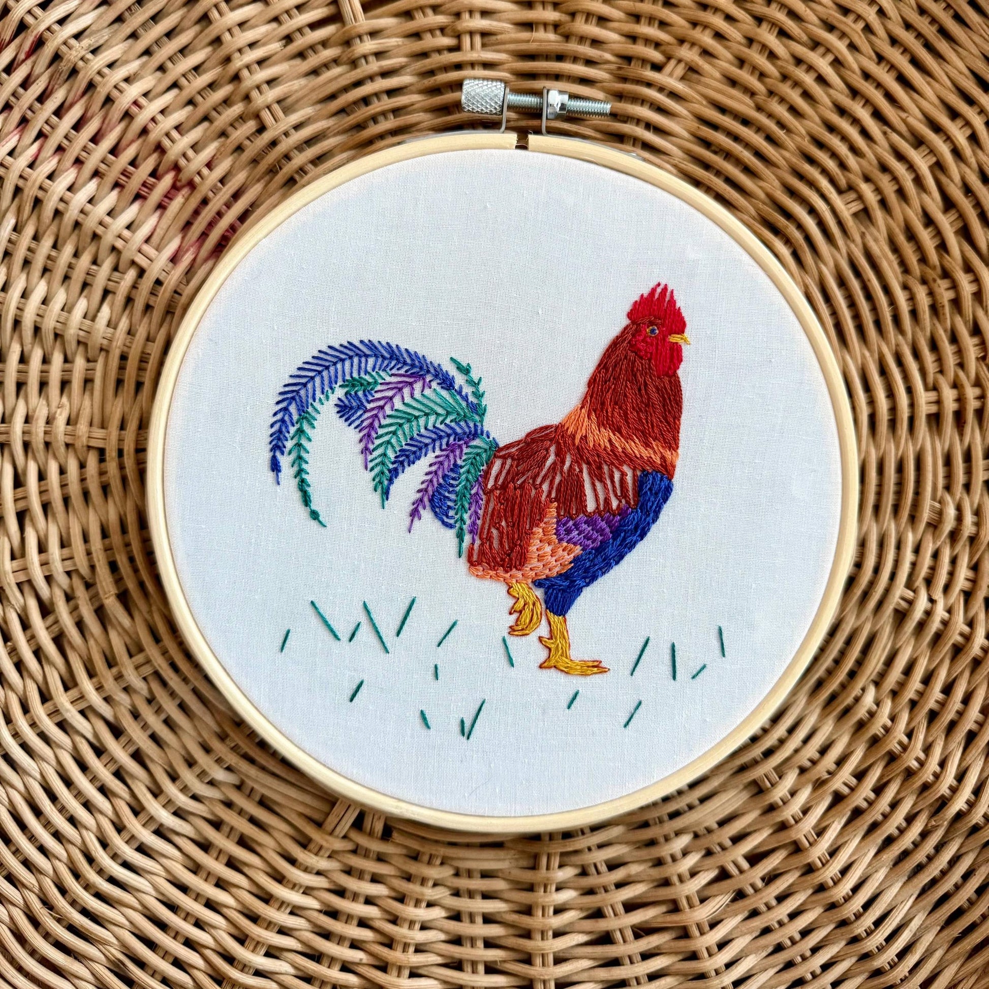 Stitches By Tiff-Rustic Rooster Embroidery Kit-embroidery kit-gather here online