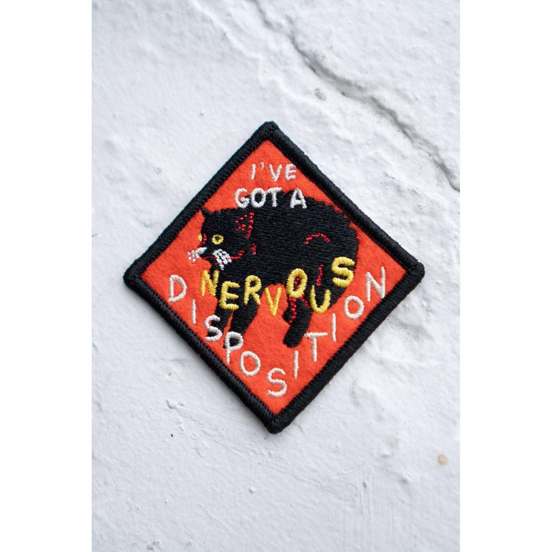 Stay Home Club-Nervous Disposition - Felt Sticky Patch-patches + pins-gather here online