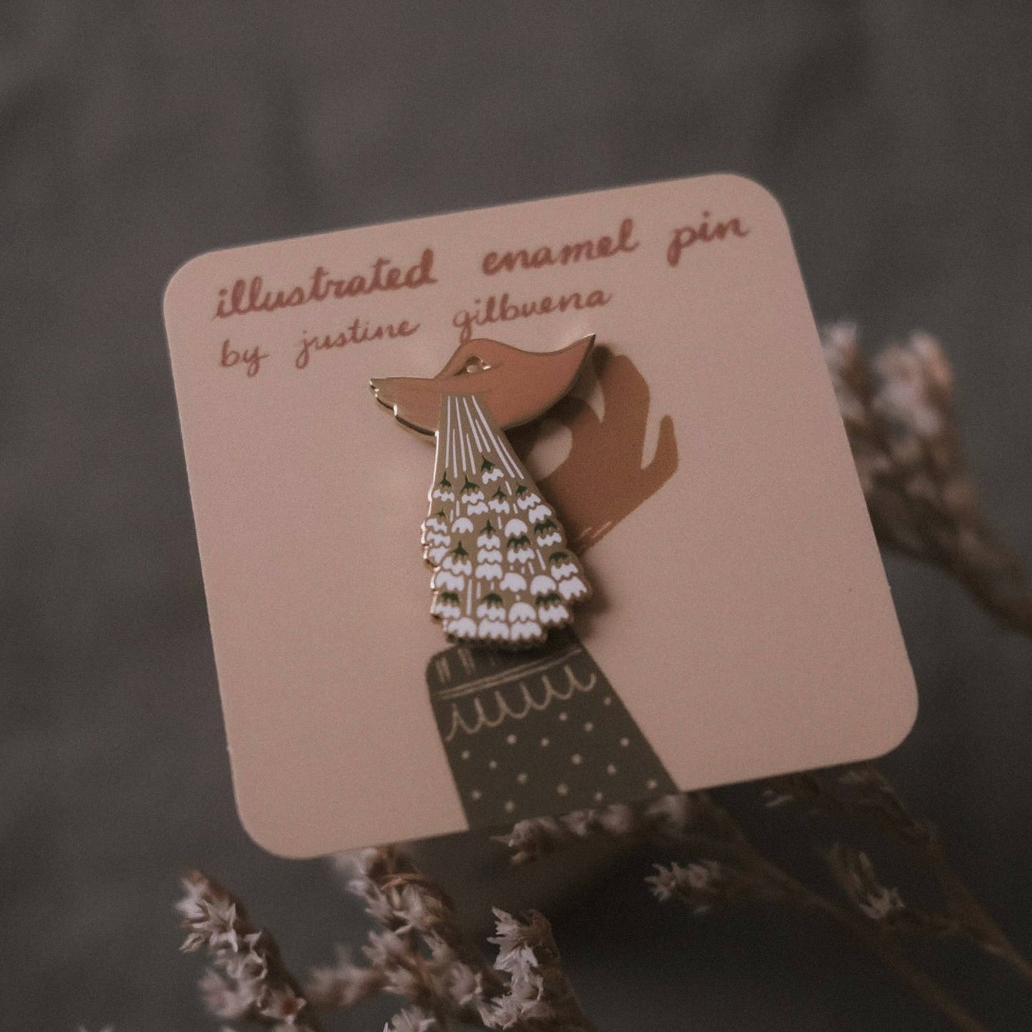 Justine Gilbuena-Sampaguita Garland Enamel Pin-accessory-gather here online