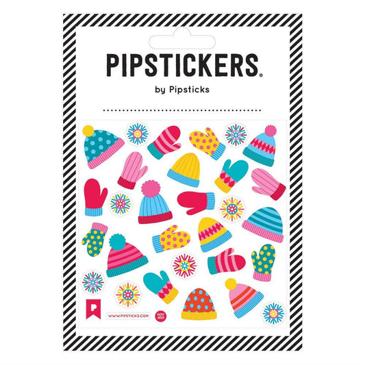 Pipsticks-Fuzzy Mittens & Caps Sticker Sheet-sticker-gather here online
