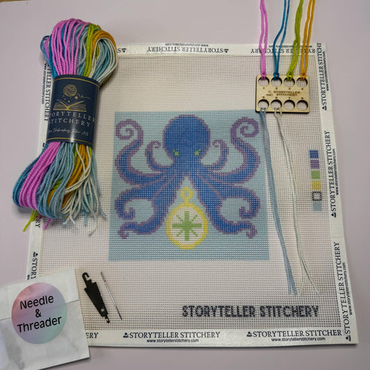 Storyteller Stitchery-Octopus Needlepoint Kit-xstitch kit-gather here online