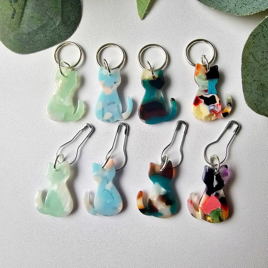 Knit and Purr-Avery Cat Stitch Markers-knitting notion-gather here online