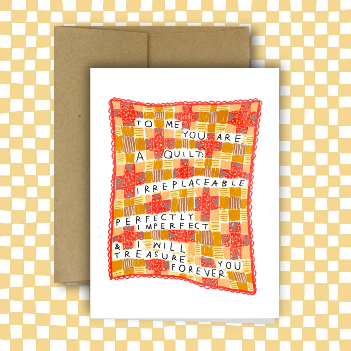 RANI BAN CO-I Will Treasure You Forever Quilt Greeting Card-greeting card-gather here online