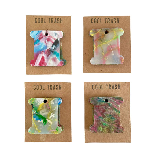 Cool Trash-Recycled Plastic Embroidery Floss Bobbins (5-pack)-embroidery notion-gather here online