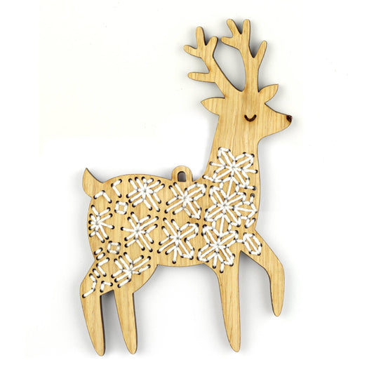 Kiriki Press-Reindeer DIY Ornament Kit-embroidery kit-gather here online