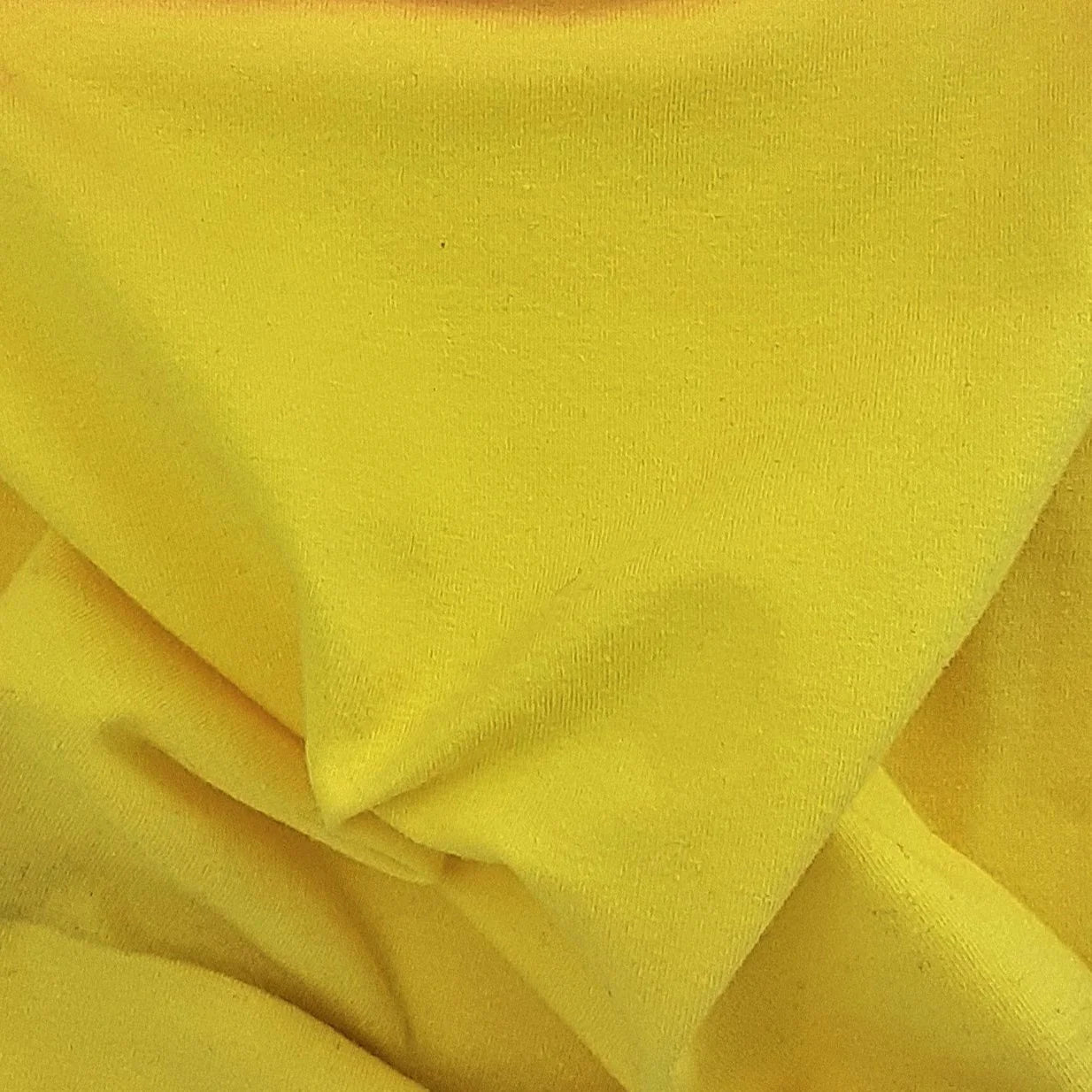deadstock-Bright Yellow 10oz Cotton/Spandex Jersey Knit-fabric-gather here online