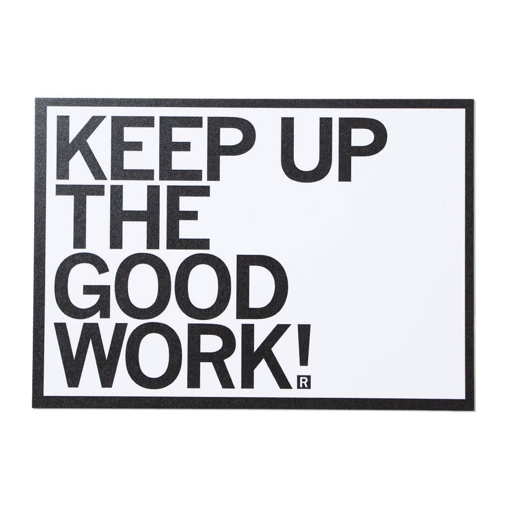 RAYGUN-Keep Up The Good Work Postcard-greeting card-gather here online