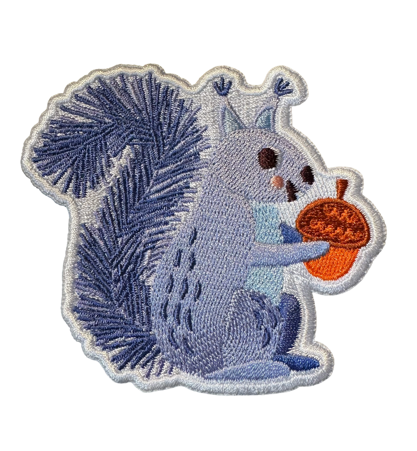 Squirrel Embroidered Iron-On Patch