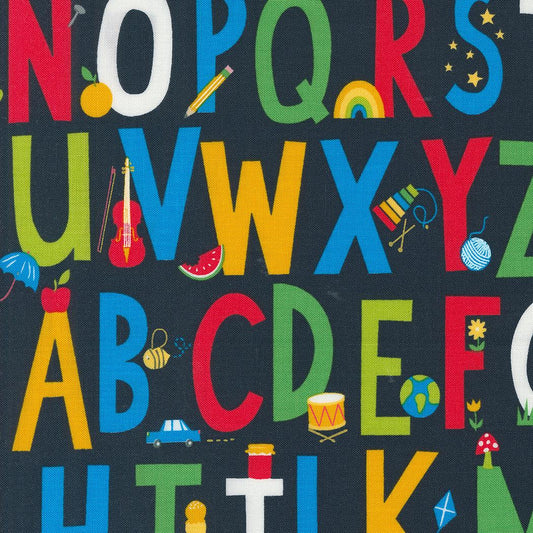 Moda-ABCs Blackboard-fabric-gather here online