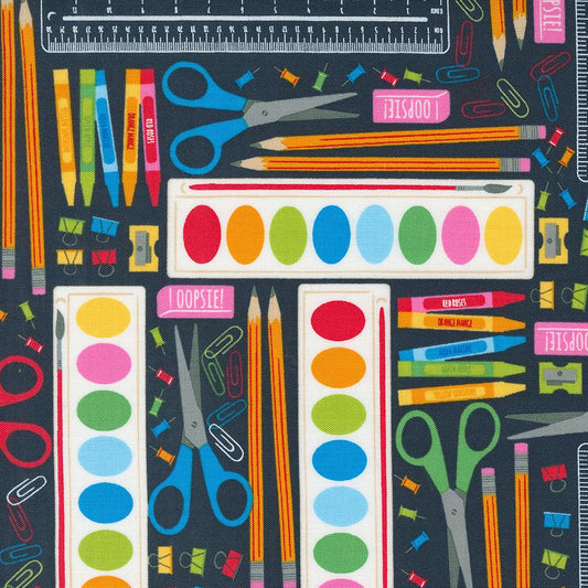 Moda-School Essentials Blackboard-fabric-gather here online