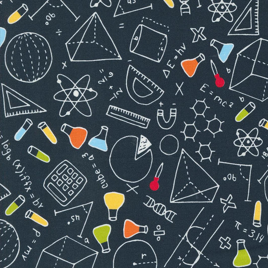 Moda-Math N Science Blackboard-fabric-gather here online