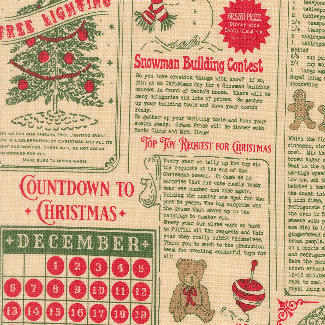 Moda-North Pole News Natural-fabric-gather here online