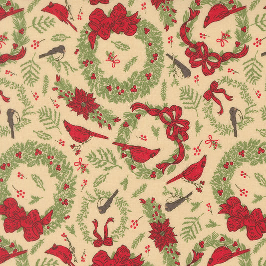 Moda-Deck The Halls Natural-fabric-gather here online