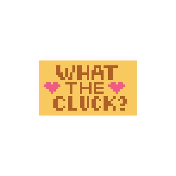 Fraymeworks-What the Cluck Gold 1.25"x 2.25" Mini Needlepoint Canvas-embroidery pattern-gather here online