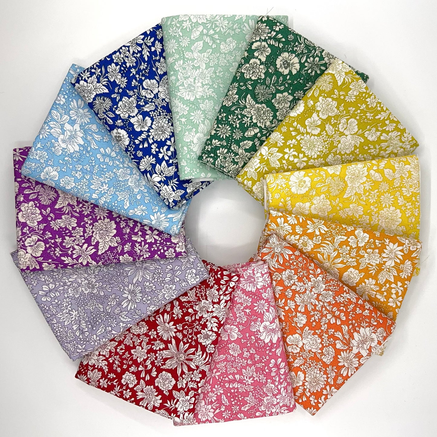 Fat Quarter Bundle of Rainbow Emily Belle (12 Pieces)