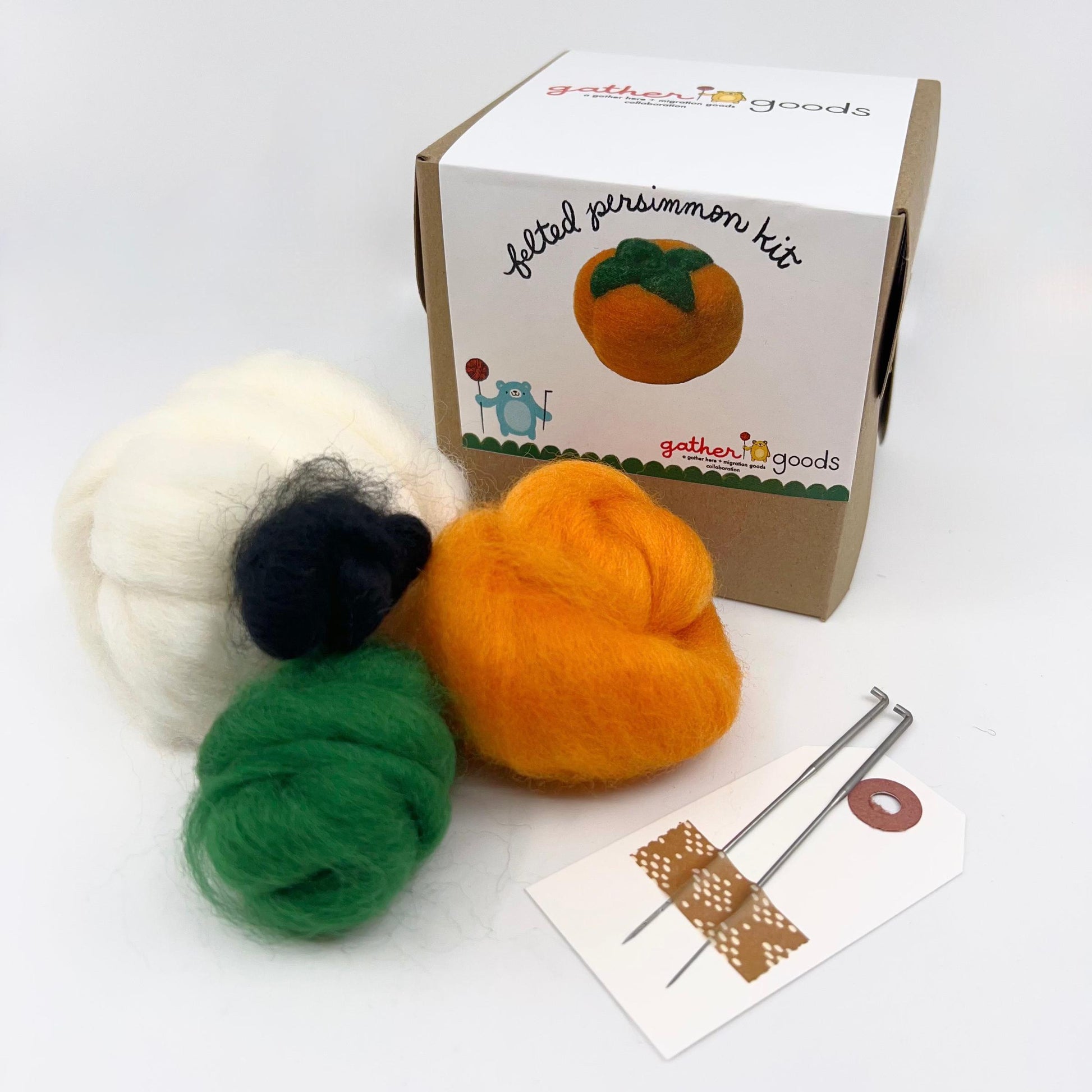 gather goods-Persimmon - Basic Needle Felting Kit-craft kit-gather here online