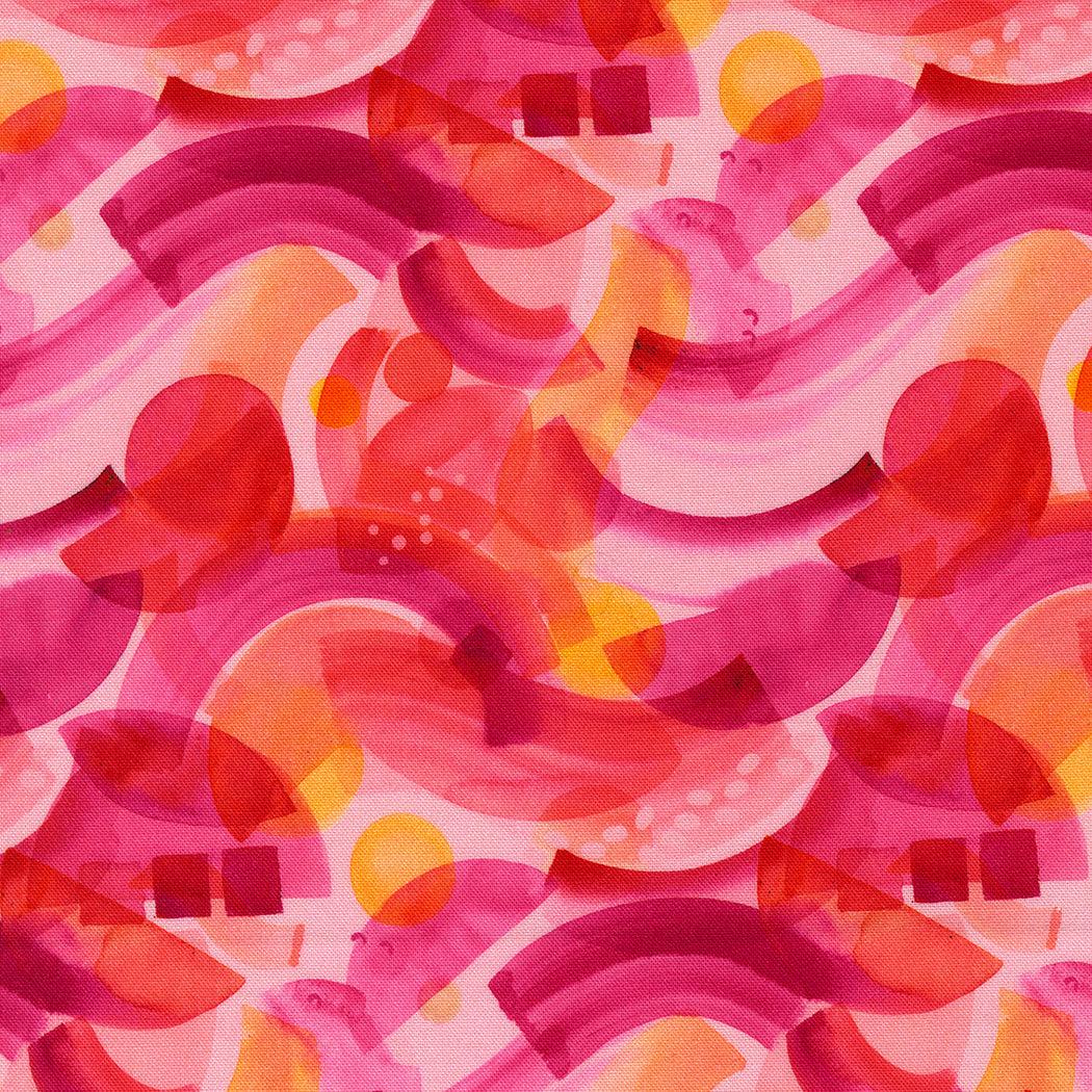 Moda-Abstract Waves Pink-fabric-gather here online