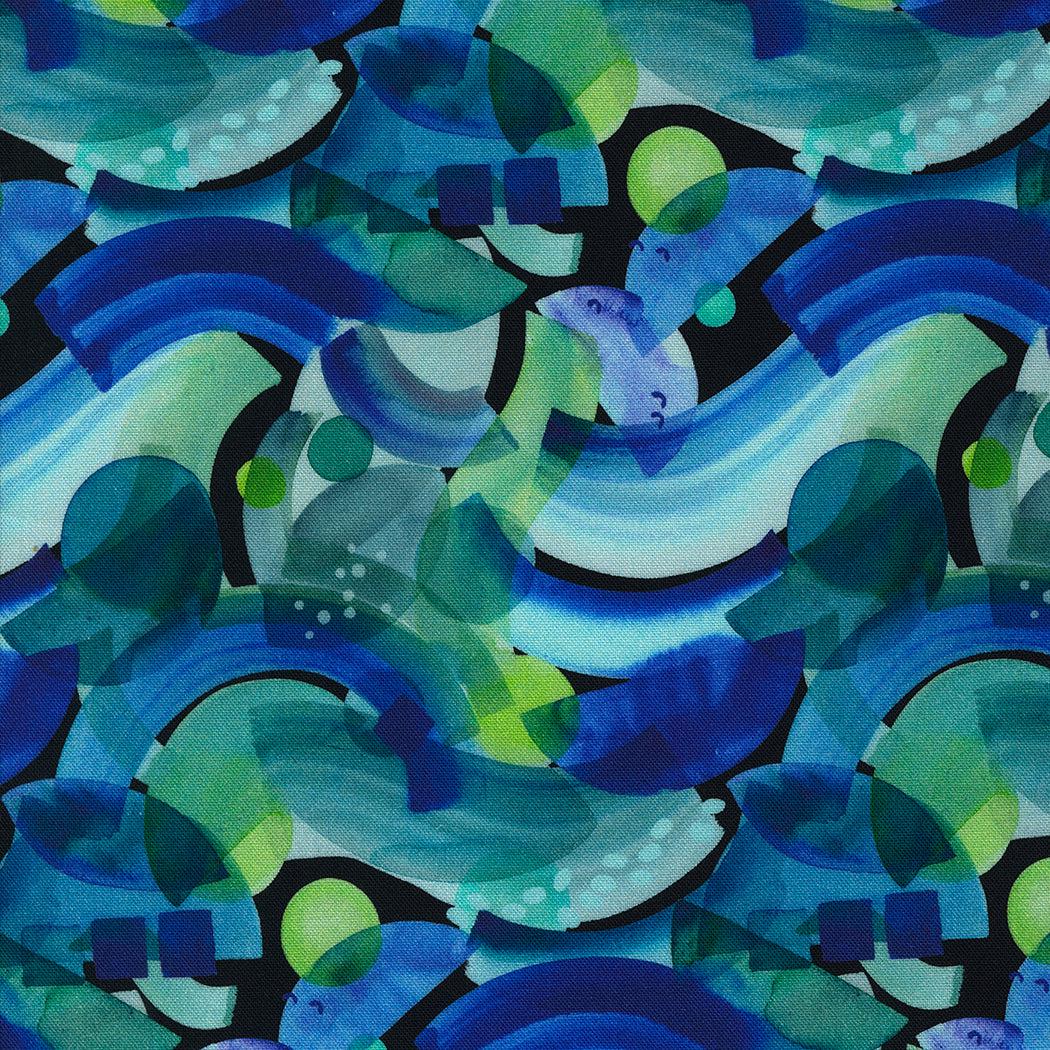 Moda-Abstract Waves Sky-fabric-gather here online