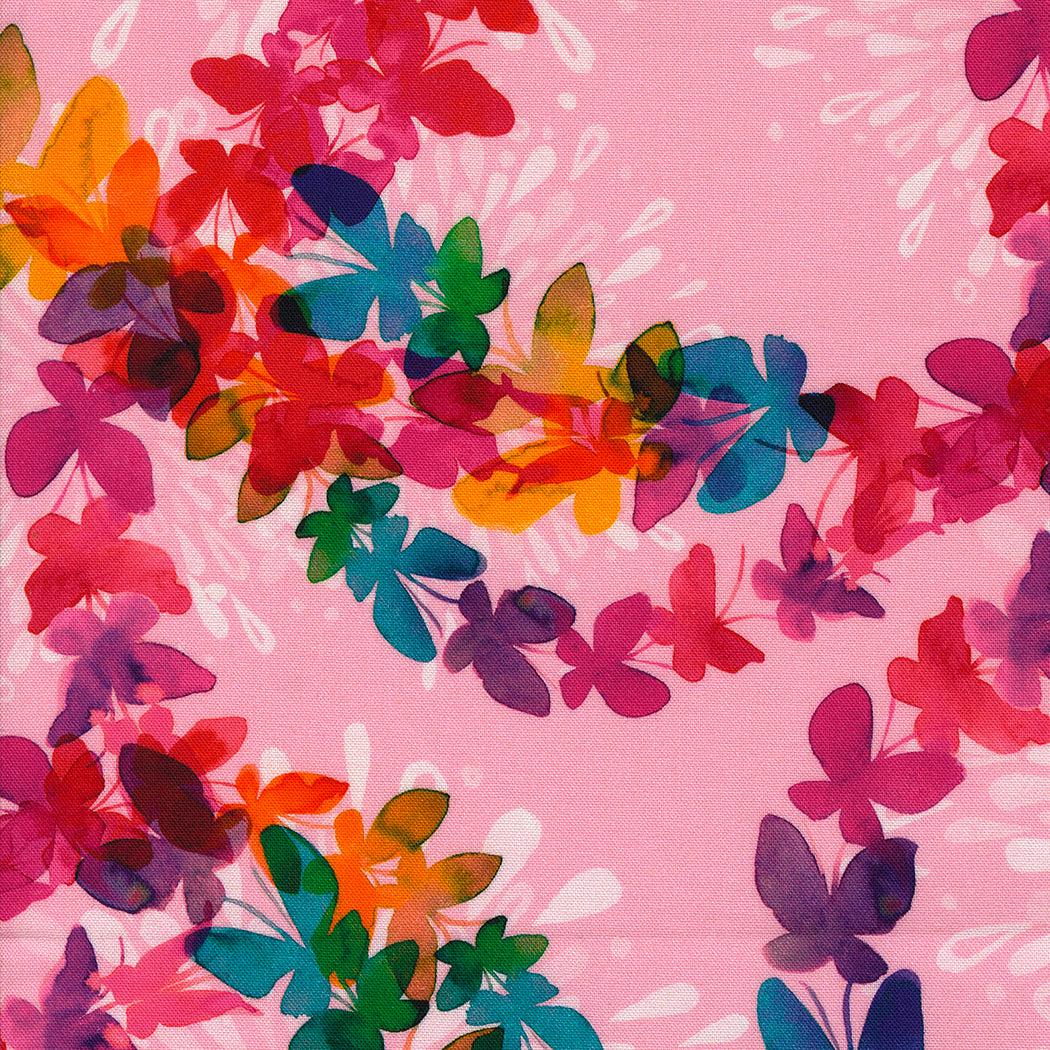 Moda-Butterfly Swirl Pink-fabric-gather here online