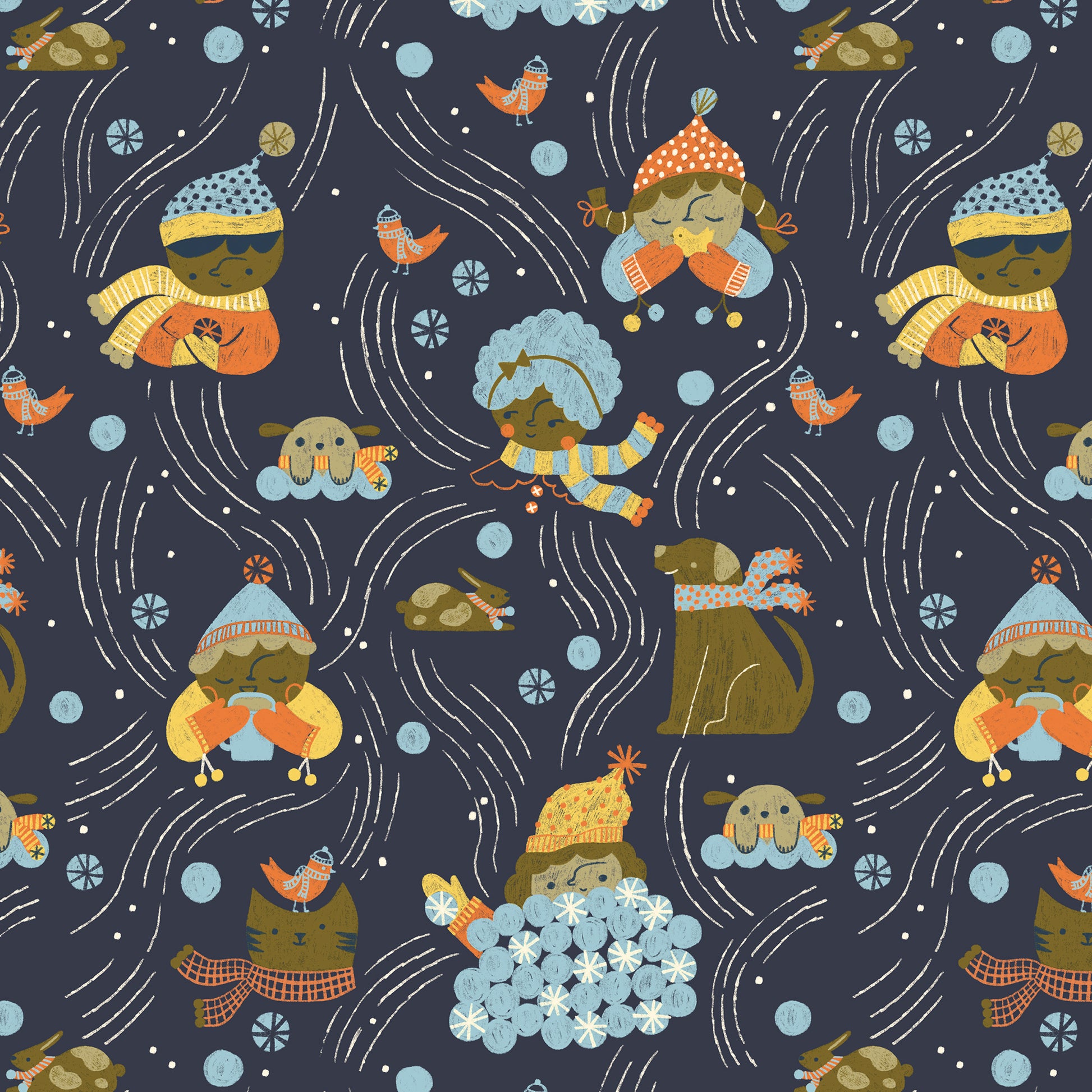 Cloud9-Snow Play Night-fabric-gather here online