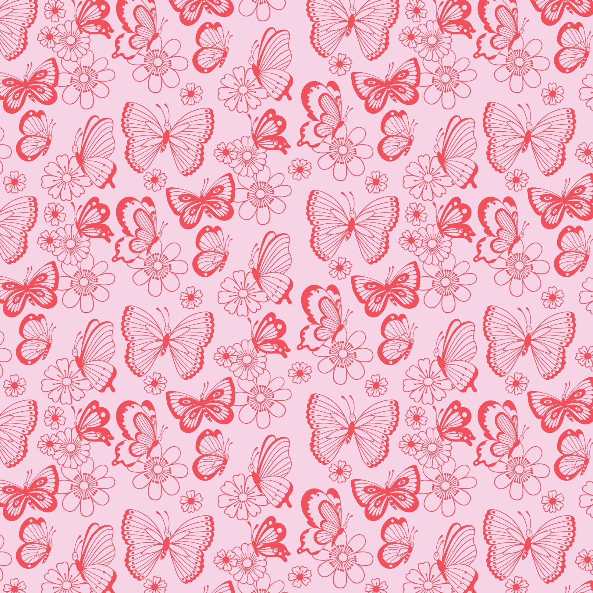 Cloud9-Flower Butterflies-fabric-gather here online