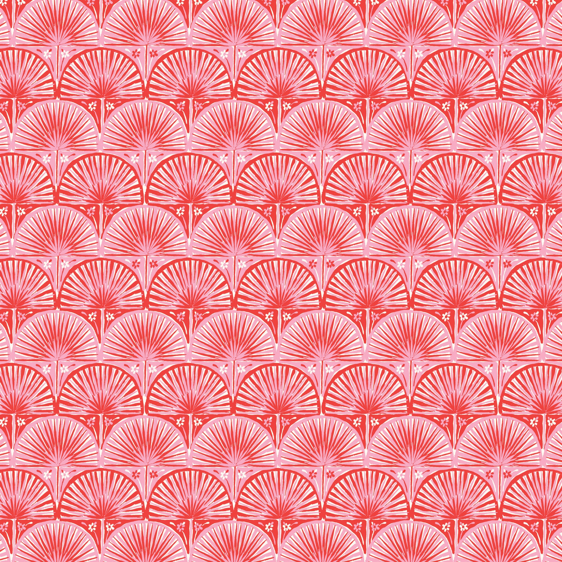 Cloud9-Fan Palm Scallop Red/Pink-fabric-gather here online