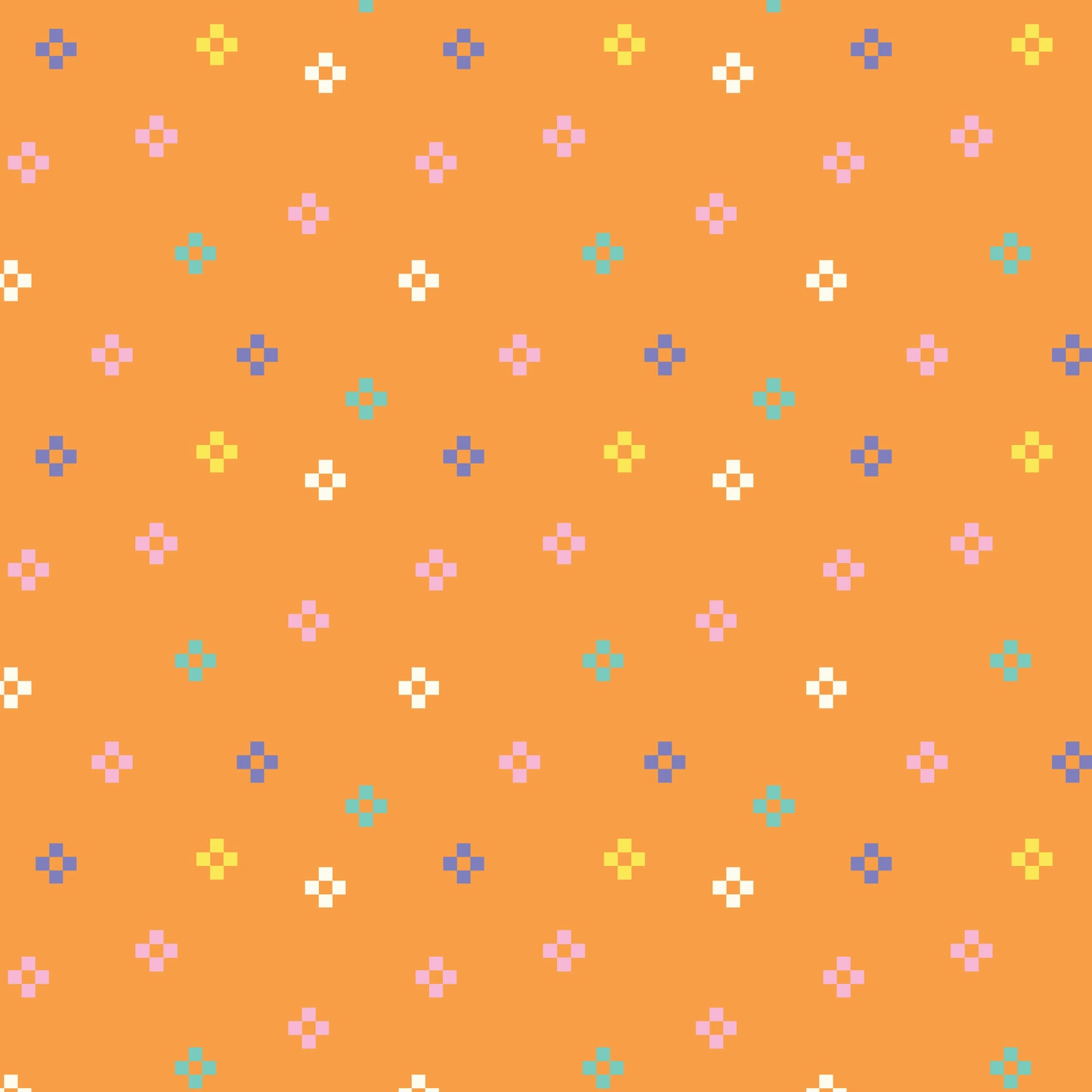 Cloud9-Cosmic Confetti Orange-fabric-gather here online
