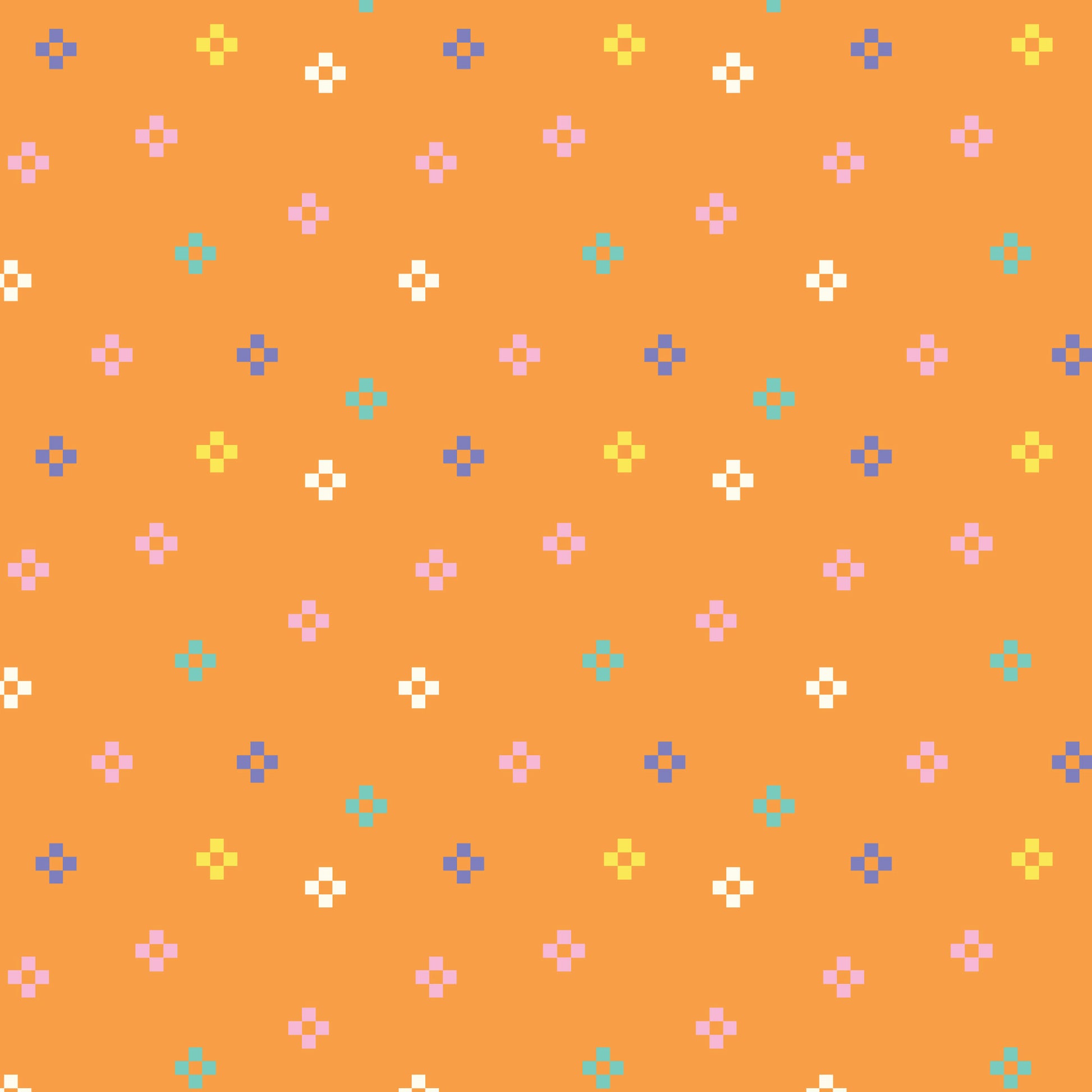Cloud9-Cosmic Confetti Orange-fabric-gather here online