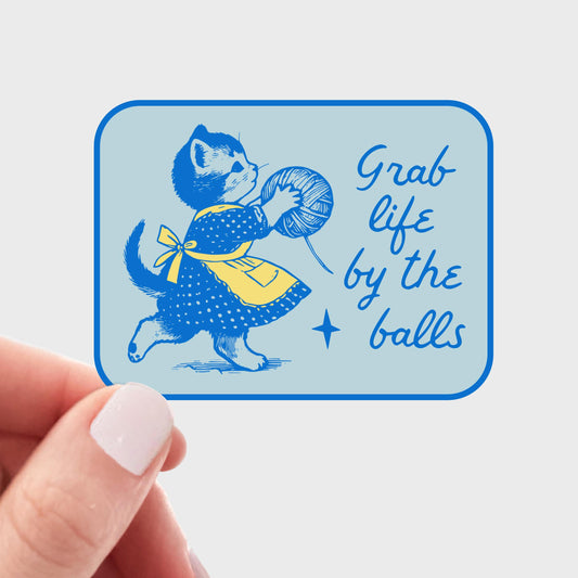 Yarnival-Grab Life by the Balls Sticker-sticker-gather here online