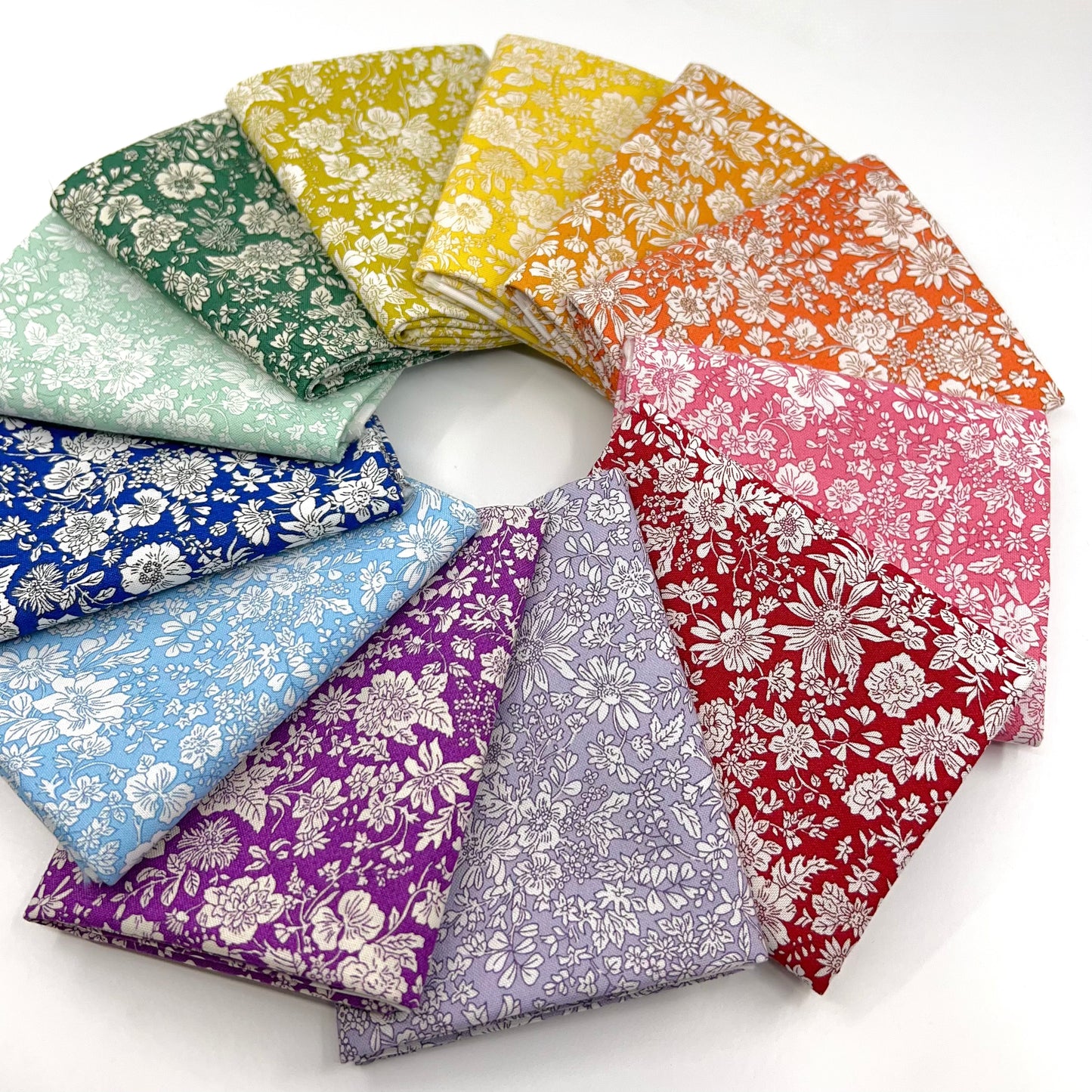 Fat Quarter Bundle of Rainbow Emily Belle (12 Pieces)