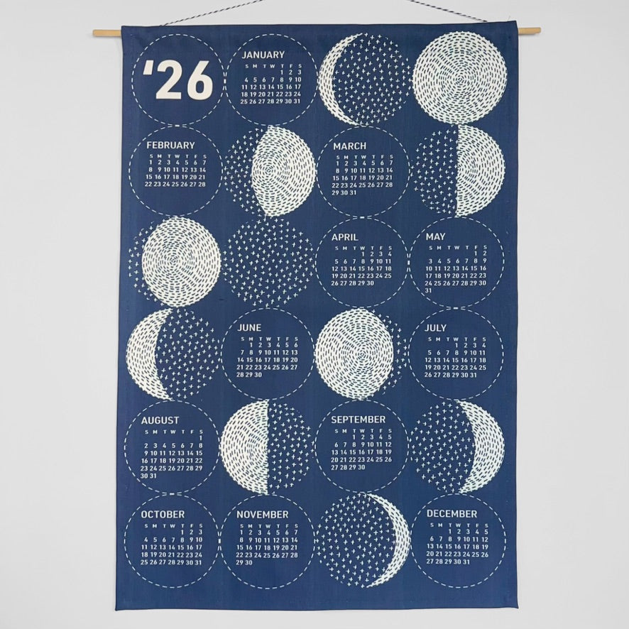 gather here-2026 Tea Towel Calendar - Moon Phases-tea towel calendar-gather here online