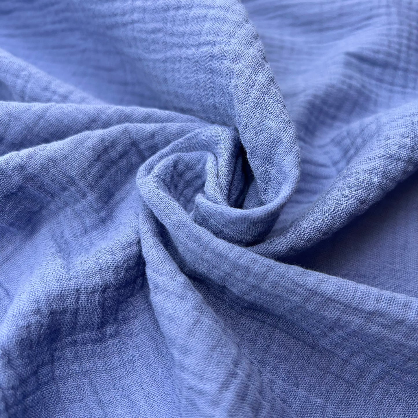 Cotton Gauze Solid - Steel Blue