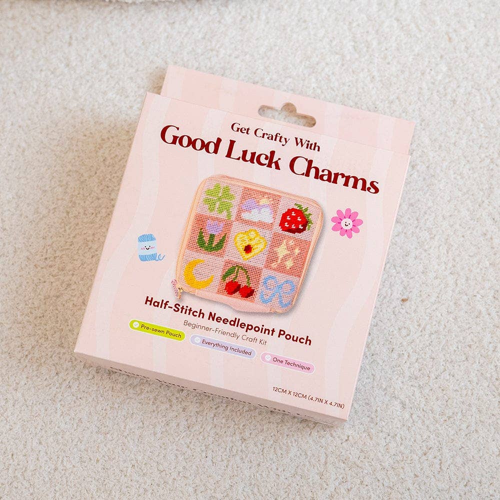 Craft Club-Good Luck Charms - Needlepoint Pouch Kit-craft kit-gather here online