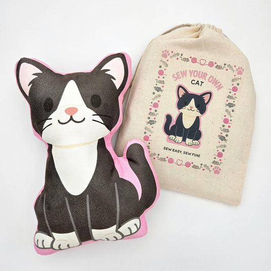 Nickwilljack-Sew Your Own Cat Complete Kit - Tuxedo Cat-sewing kit-gather here online