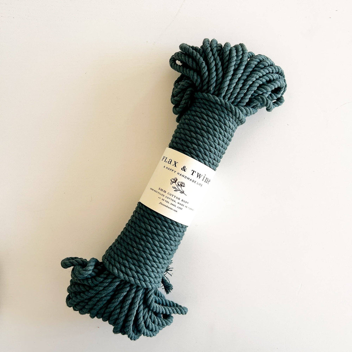 Rustic Rope 5m Recycled 5mm Cotton Rope - Pine – gather here online