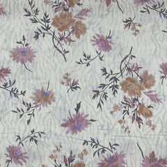 Handworks Fabric-Delicate Peachy Floral on Cotton Sheeting-fabric-gather here online