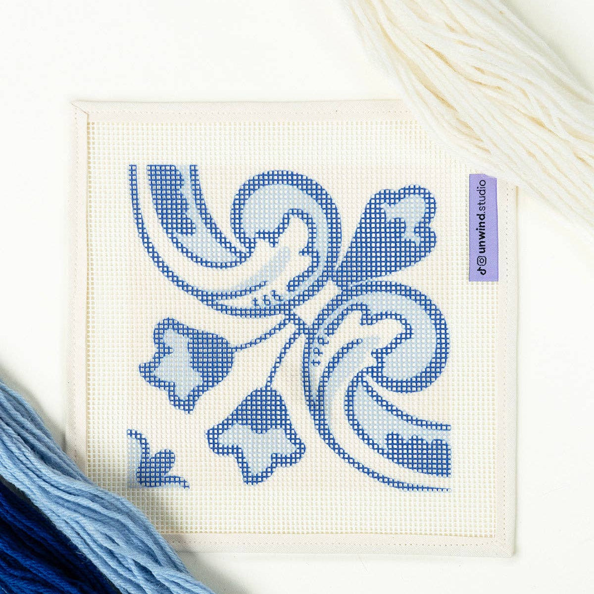 Unwind Studio-Portuguese Tile Needlepoint Kit - Ribeira-xstitch kit-gather here online
