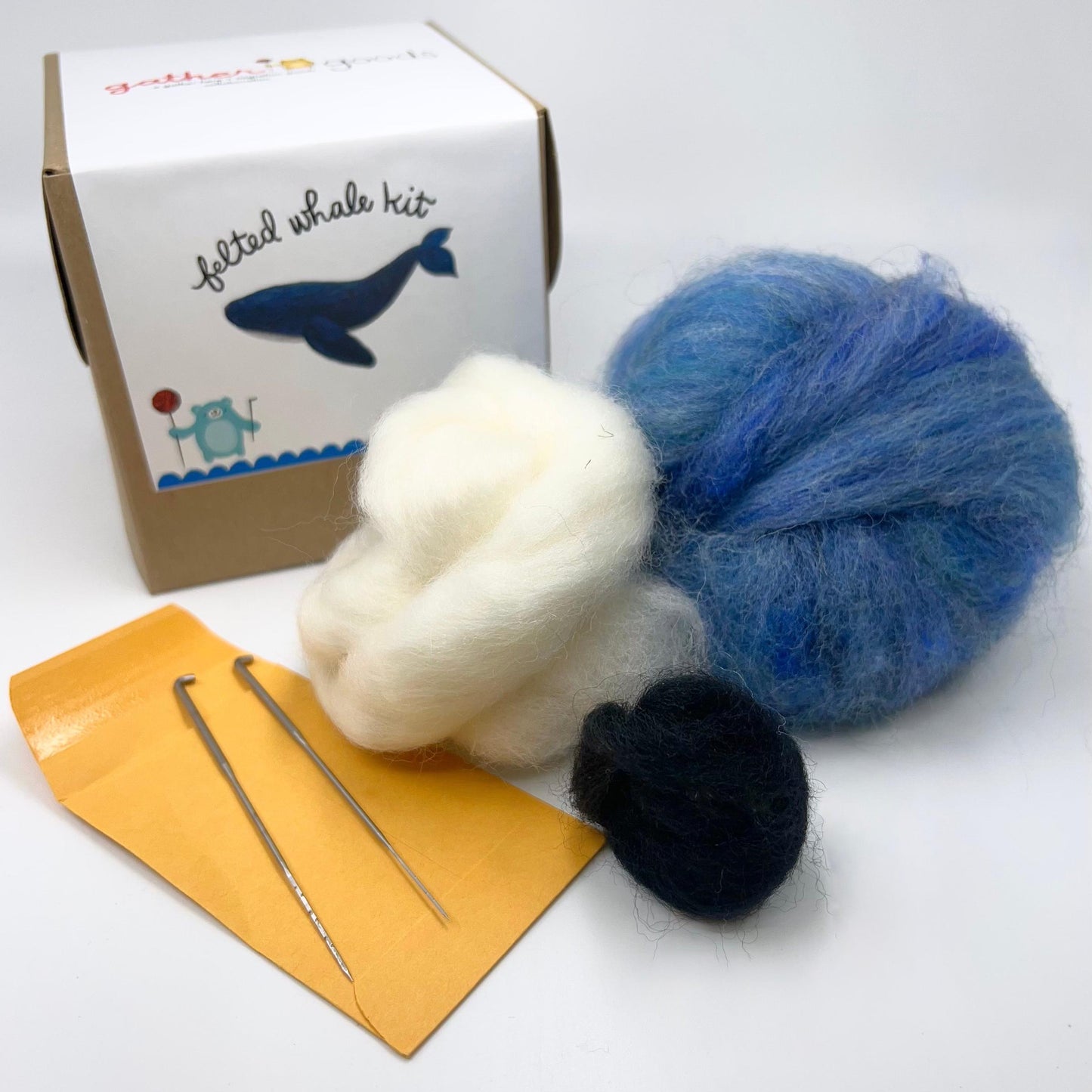 gather goods-Whale - Basic Needle Felting Kit-craft kit-gather here online