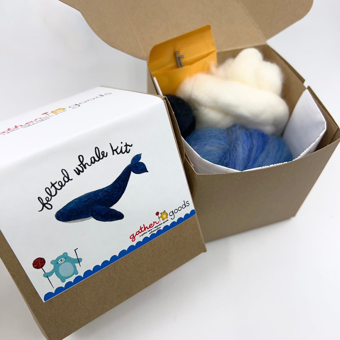 gather goods-Whale - Basic Needle Felting Kit-craft kit-gather here online