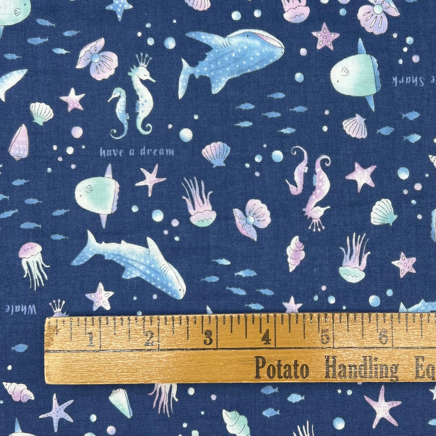 Kokka-Undersea Gentle Giants on Cotton Double Gauze-fabric-gather here online